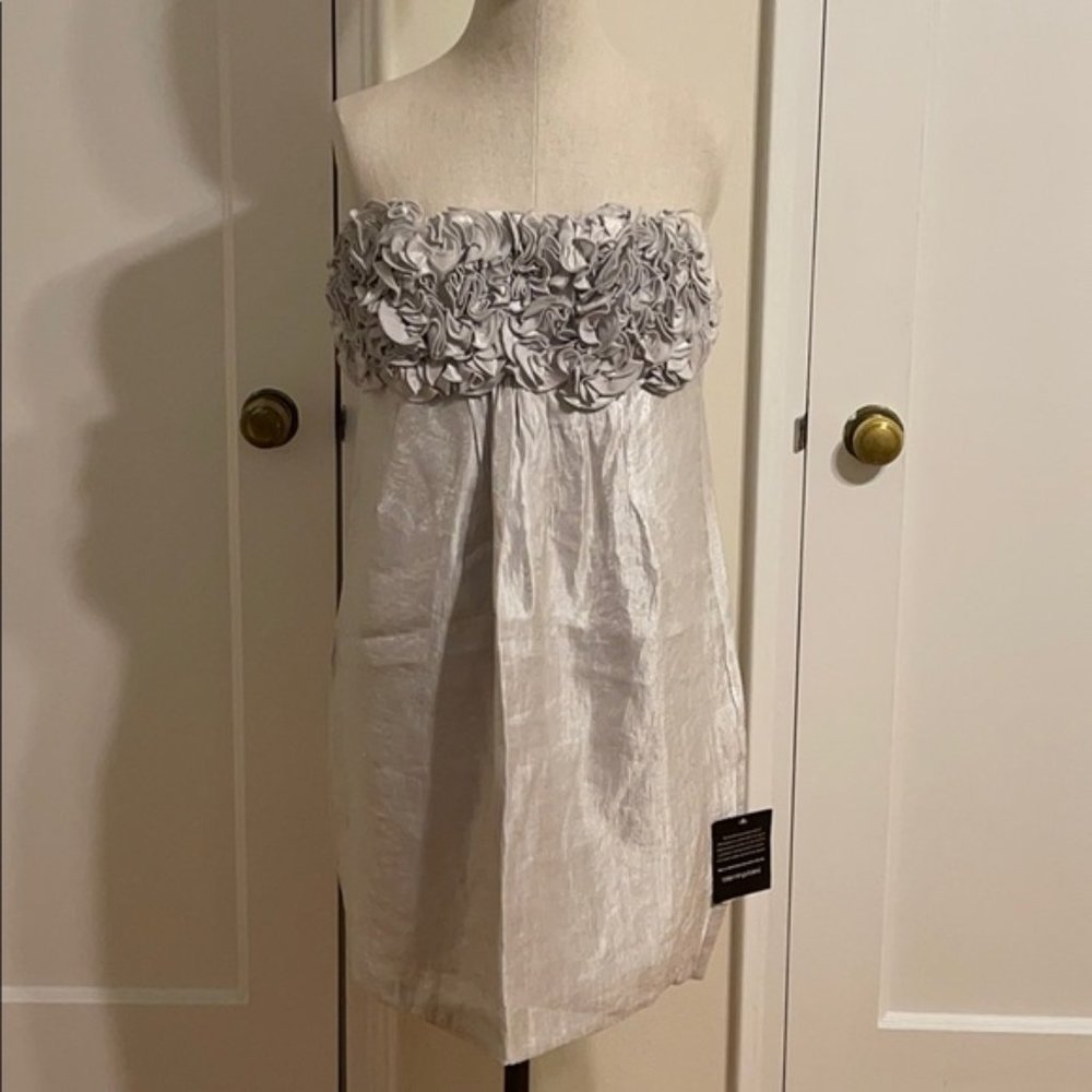 Aqua Cocktail Strapless Dress